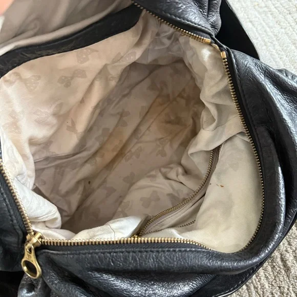 Vintage See by Chloe Funny Love Black Leather Shoulder Bag with Flaw - Picture 13 of 16